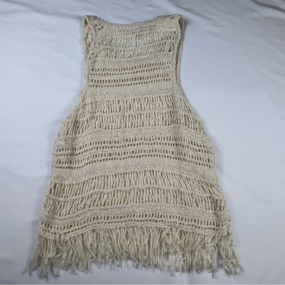 American Eagle Outfitters -Women’s Crochet Tank Top - Tan - Medium - Picture 2 of 9